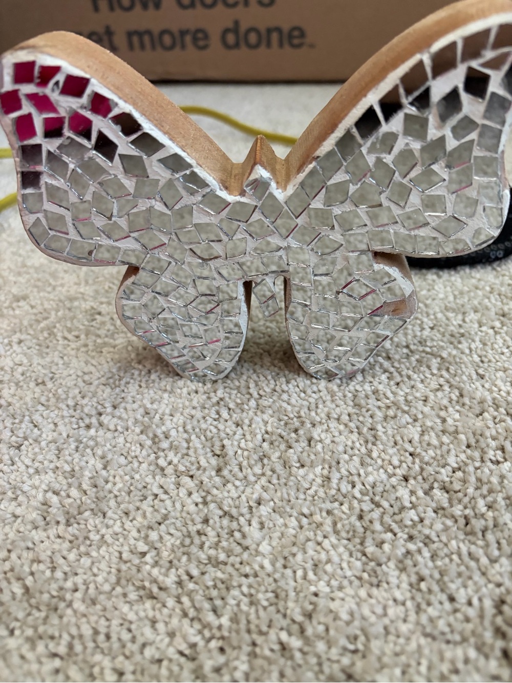 Silver Mosaic Butterfly Accent - Women's Accessory